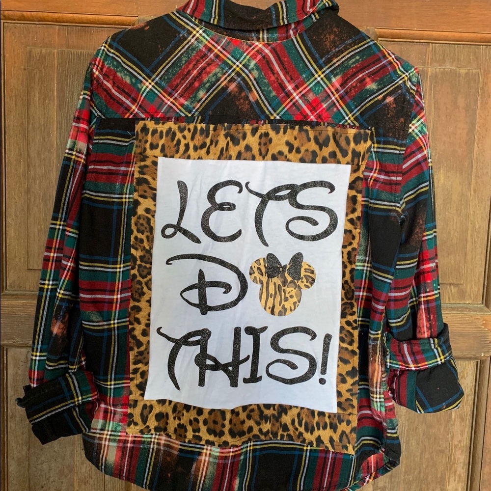 Upcycled Disney Flannel shirt